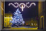 vánoční strom na Kupkově náměstí v Opočně