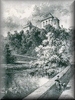Karel Liebscher (1851-1906): Opoensk zmek od vchodu